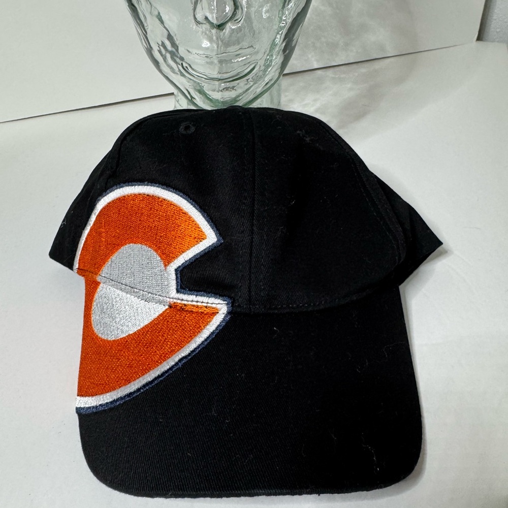 Vintage Black Baseball Cap With Embroidery